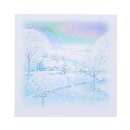 18 Charity Christmas Cards - Iridescent Snow (2 Designs)