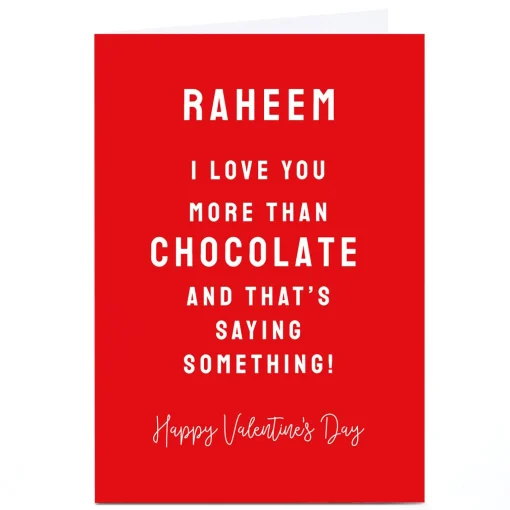 A4 Personalised Valentine's Day Card - That's Saying Something!