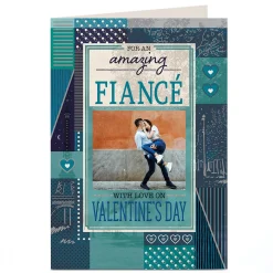A4 Photo Valentine's Day Card - For An Amazing Fiance