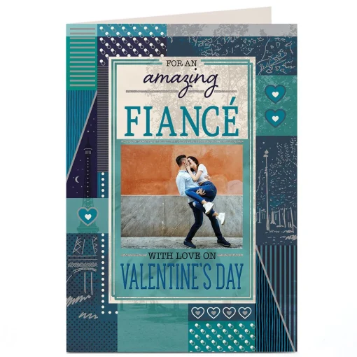 A4 Photo Valentine's Day Card - For An Amazing Fiance