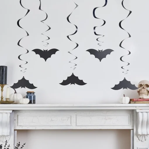 Bat Swirl Decorations - Pack of 5