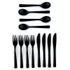 Black Plastic Cutlery Set - 18 Pieces