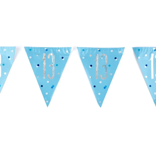 Blue 13th Birthday Party Tableware & Decorations Bundle
