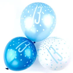 Blue 13th Birthday Party Tableware & Decorations Bundle