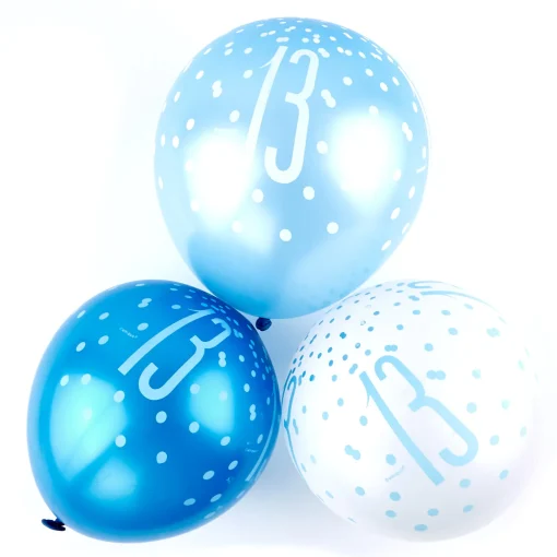 Blue 13th Birthday Party Tableware & Decorations Bundle
