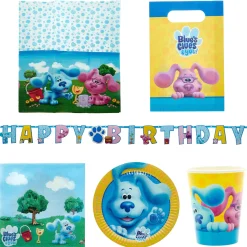 Blue's Clues Party Tableware & Decorations Bundle - 16 Guests