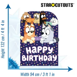 Bluey & Friends Happy Birthday Medium Backdrop Cardboard Cutout