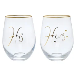 Cheers To Us His & Hers Glasses