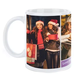 Christmas Photo Mug - 3 Photos & Any Message