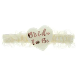 Cream & Rose Gold Bride to Be Garter