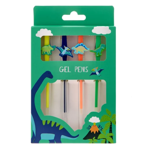 Dinosaur Gel Pens - Pack of 4