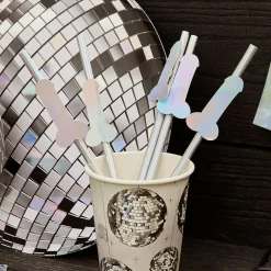 Disco Hen Paper Straws - Pack of 16