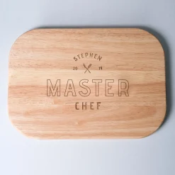 Engraved Medium Rectangular Chopping Board - Knife & Fork