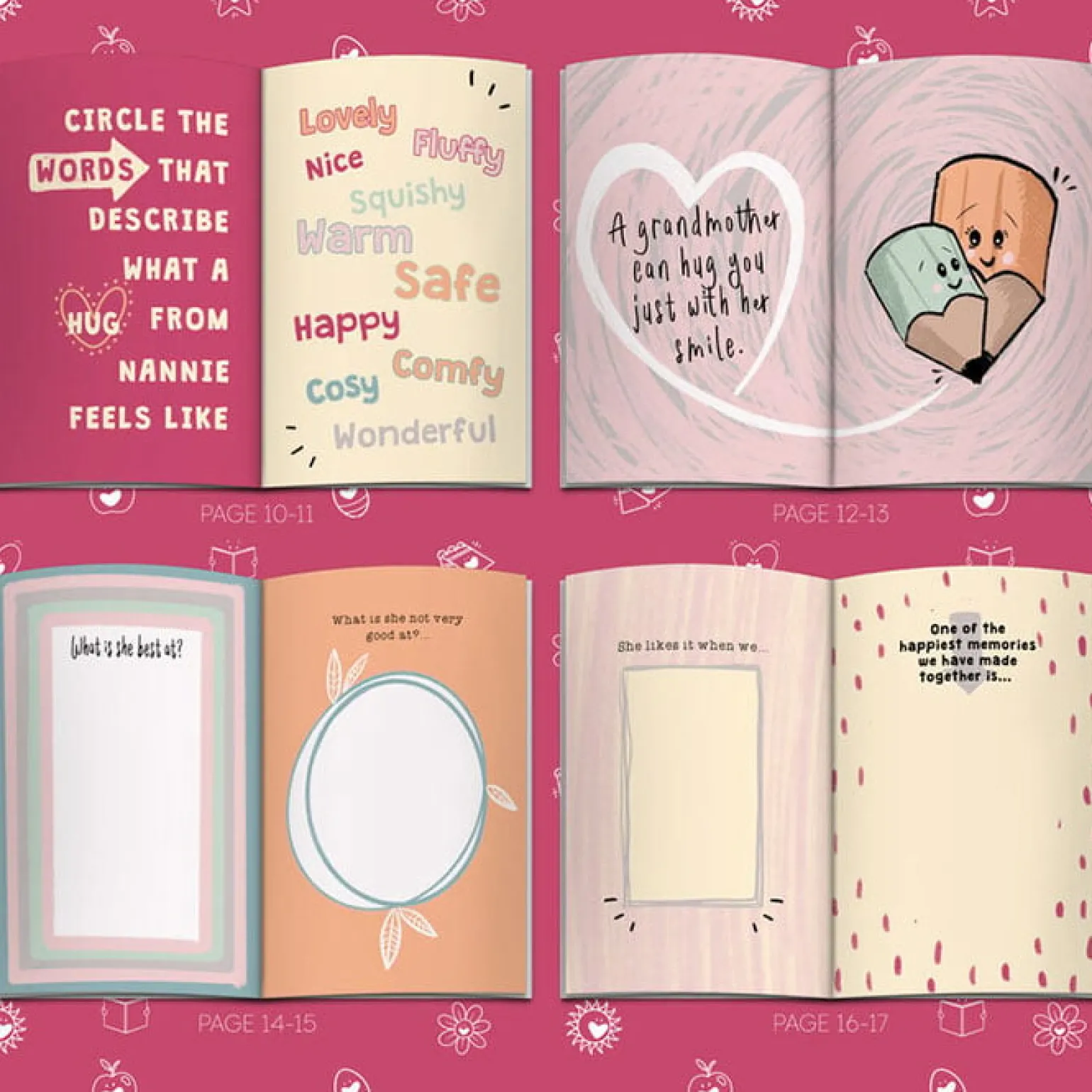 Fill in Your Words for Grandma A5 Personalised Book