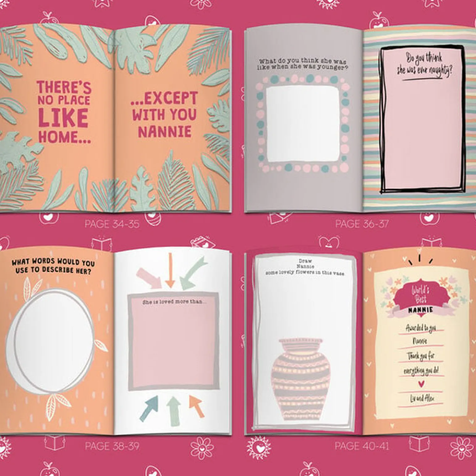 Fill in Your Words for Grandma A5 Personalised Book