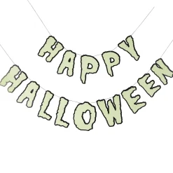 Glow In The Dark Happy Halloween Card Banner 2m