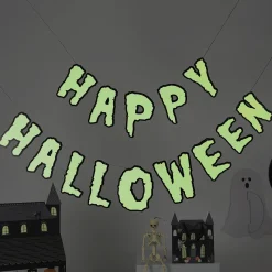 Glow In The Dark Happy Halloween Card Banner 2m