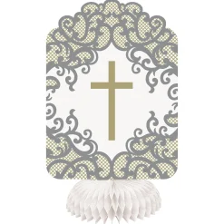 Gold & Silver Confirmation Tableware & Decorations - 16 Guests