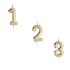 Gold Number Cake Candle (0-9)