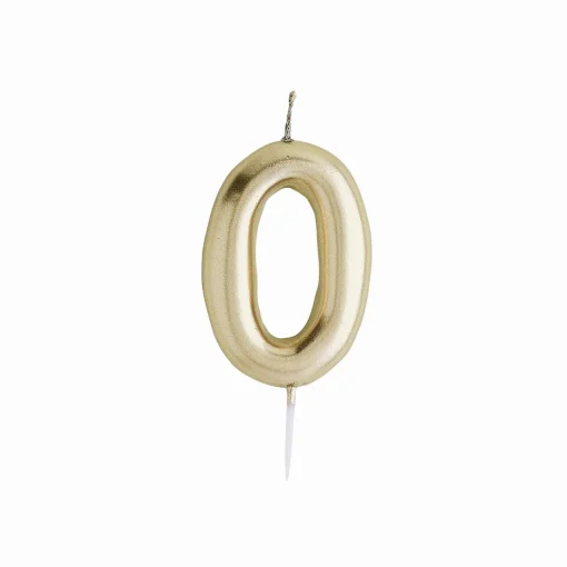 Gold Number Cake Candle (0-9)