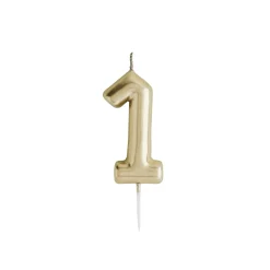 Gold Number Cake Candle (0-9)
