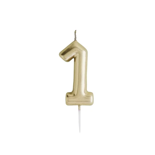 Gold Number Cake Candle (0-9)