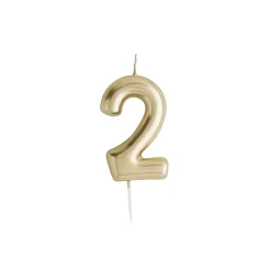 Gold Number Cake Candle (0-9)