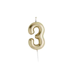 Gold Number Cake Candle (0-9)