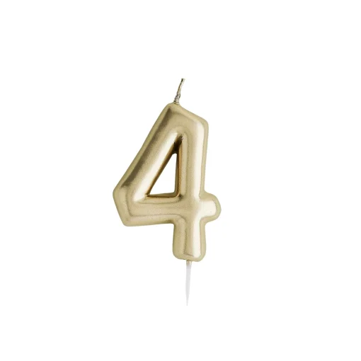 Gold Number Cake Candle (0-9)