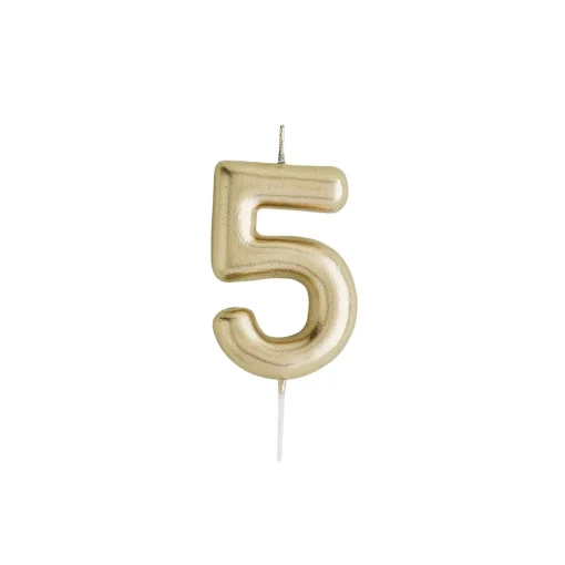 Gold Number Cake Candle (0-9)