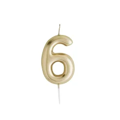 Gold Number Cake Candle (0-9)