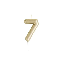 Gold Number Cake Candle (0-9)