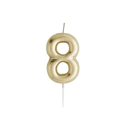 Gold Number Cake Candle (0-9)