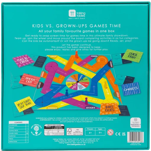 Host Your Own Kids vs Adults Party Board Game