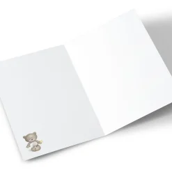 Hugs Bear First Communion Photo Card - With Love