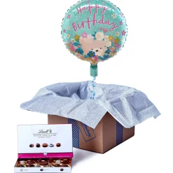 Hugs Happy Birthday Balloon & Lindt Chocolates