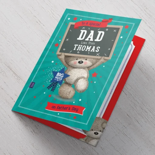 Hugs Personalised Father's Day Card - Chalkboard