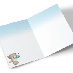 Hugs Photo Father's Day Card - Bear With Brew And Shed