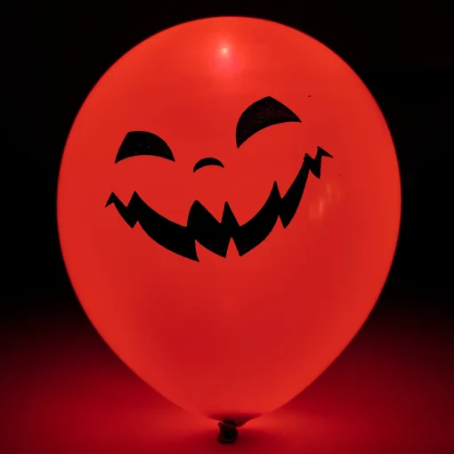 Illooms Light Up Pumpkin Latex Balloons - Pack of 5