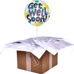 22-Inch Bubble Balloon - Get Well Soon - DELIVERED INFLATED!