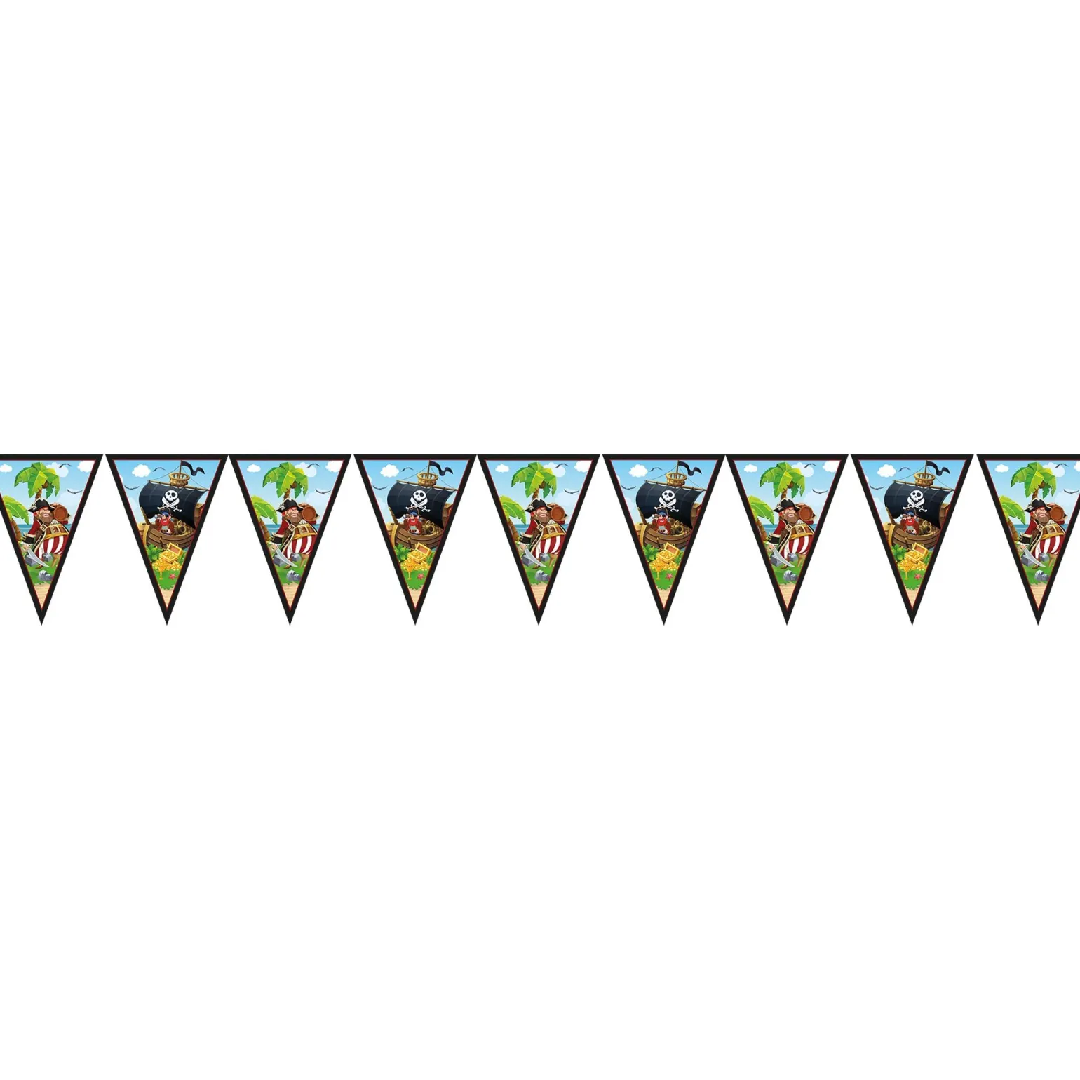 Island Pirates Party Tableware & Decorations Bundle - 16 Guests
