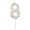 Jumbo Number '8' Sprinkle Candle