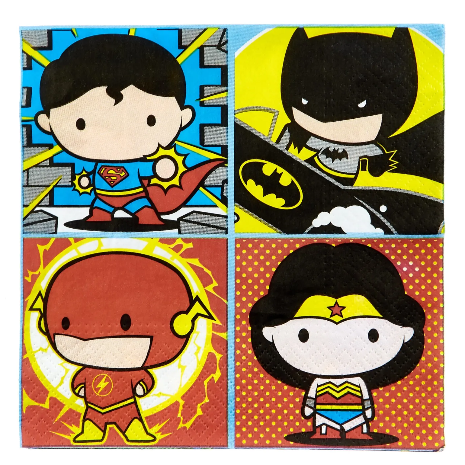Justice League Party Tableware & Decorations Bundle - 16 Guests