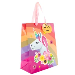 Large Portrait Gift Bag - Unicorn Emoji