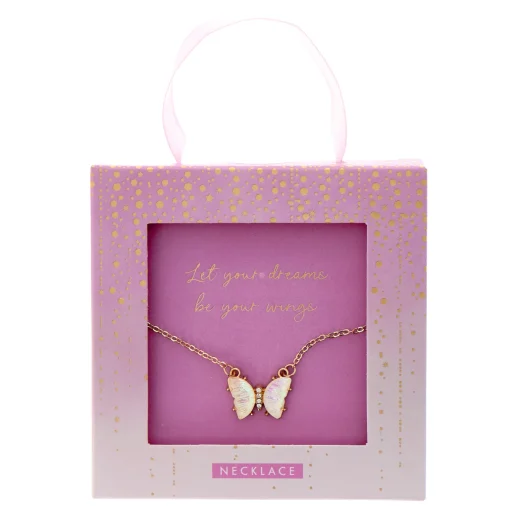Let Your Dreams Be Your Wings Butterfly Necklace