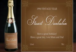 Luxury Personalised Vintage Their Year Champagne