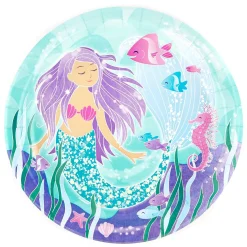 Mermaid Party Tableware & Decoration Bundle - 16 Guests