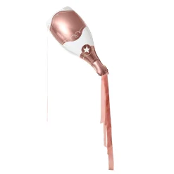 Metallic Champagne Bottle Foil Balloon & Tassels (3 Colour Options)