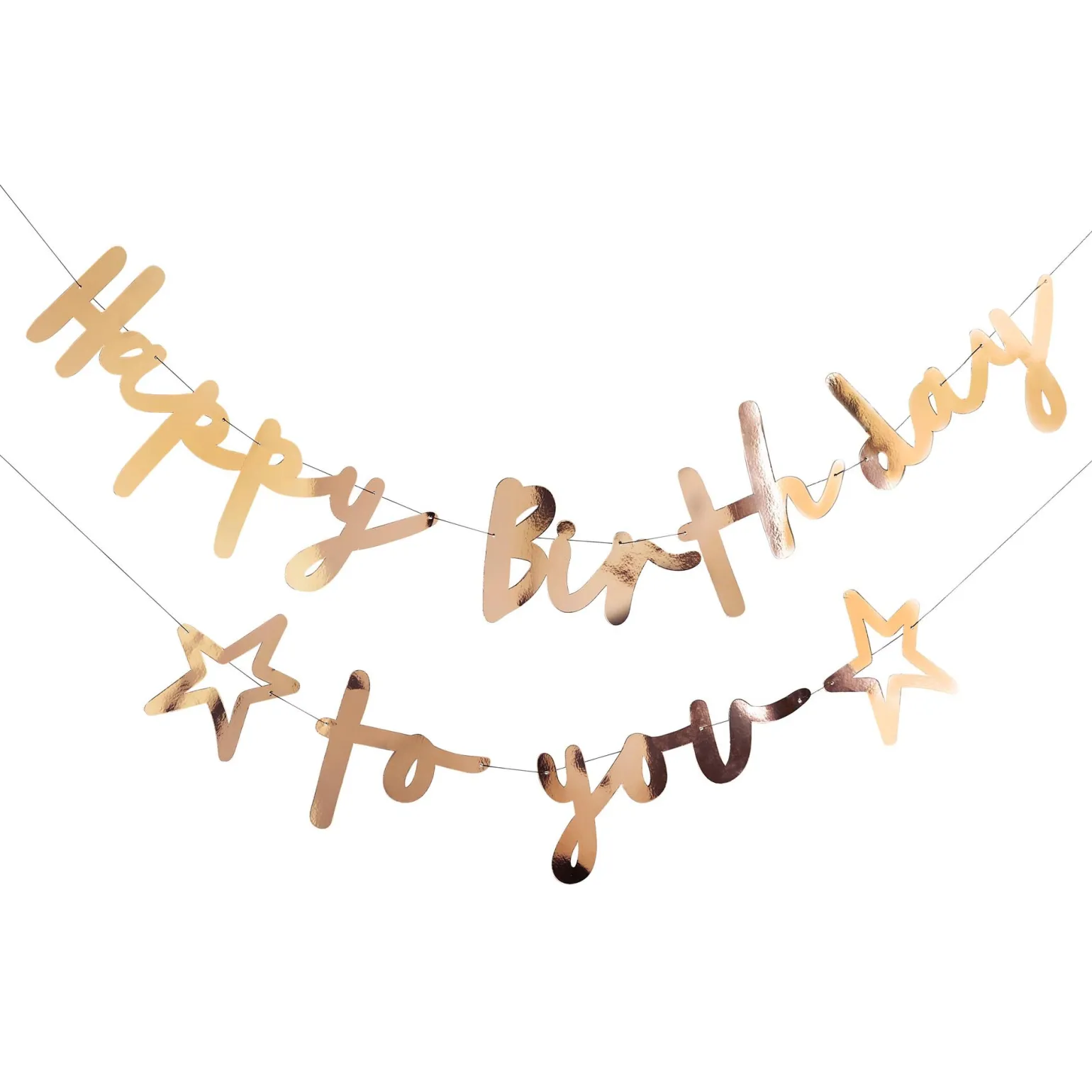 Metallic Happy Birthday To You Card Banner (3 Colour options)