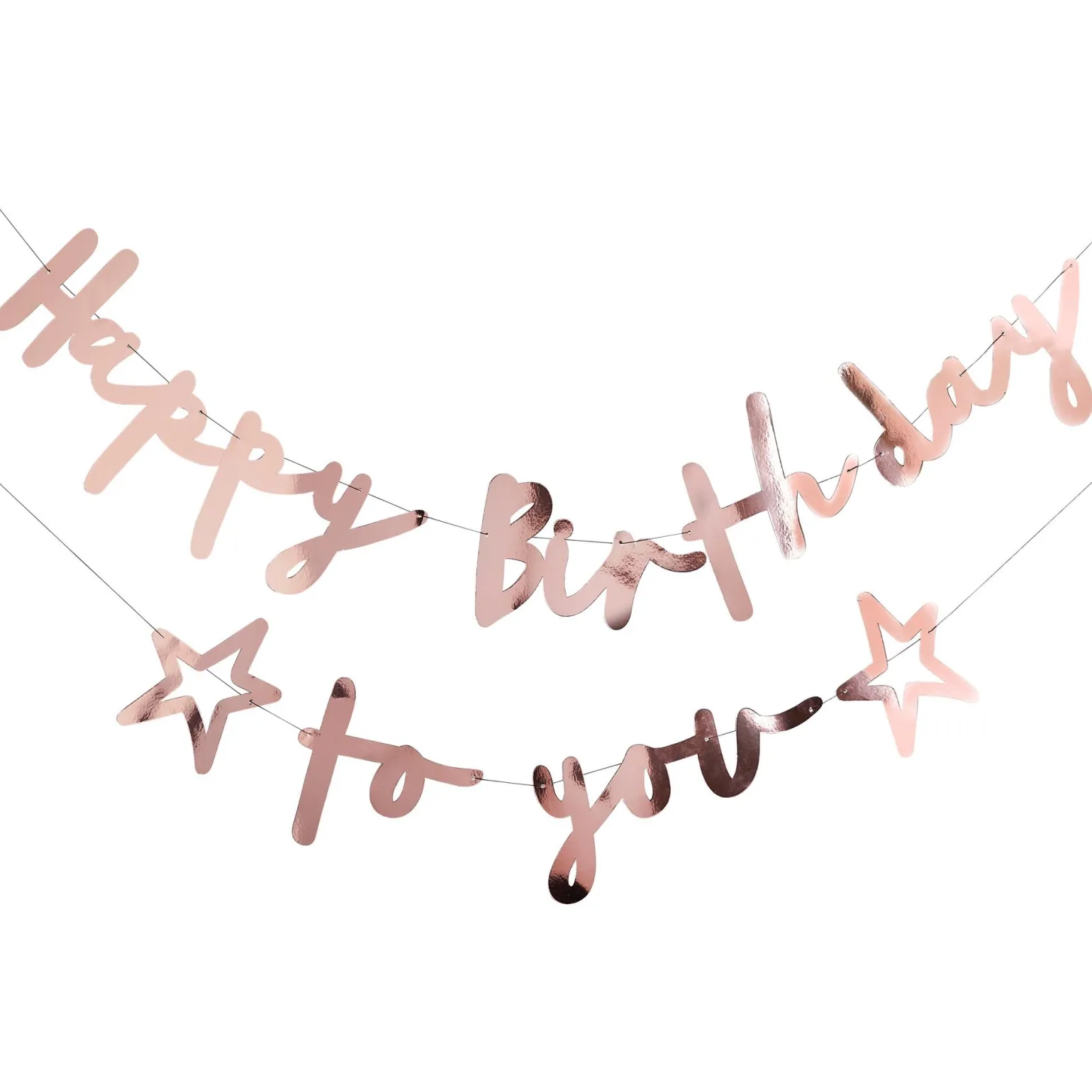 Metallic Happy Birthday To You Card Banner (3 Colour options)